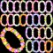 24 Pcs LED Hawaiian Leis Set, Light Up Tropical Flower Necklaces with Green Leaves – Bulk Luau Party Decorations for Beach, Wedding, Carnival, Summer Birthday & Party Favors